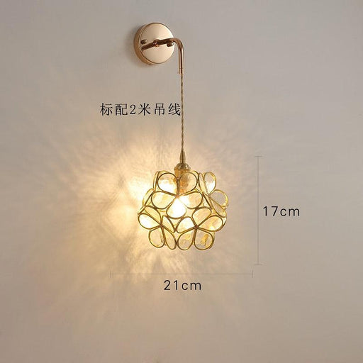 Vintage Glass Stone Flower Ceiling Light N READY-DWHOME