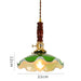 Vintage Style Green Glass Pendant Light.