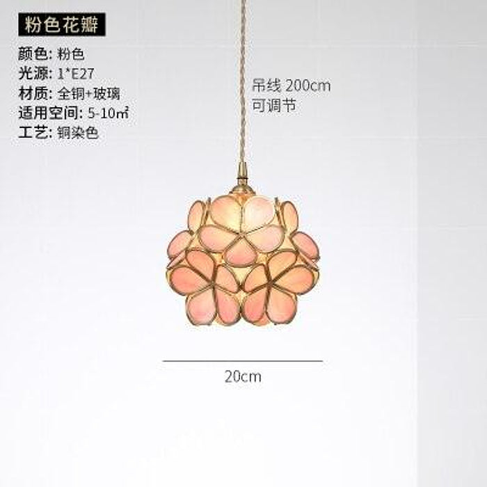 Vintage Glass Stone Flower Ceiling Light N READY-DWHOME