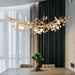 Albero Copper & Natural Crystal Stone Chandelier.