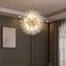 30" Crystal Dandelion Ceiling Light.