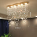 Modern Style Crystal Droplets Chandelier.