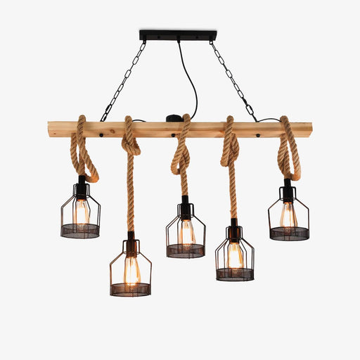 Hemp Rope Industrial Grenade Chandelier - DWHOME