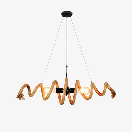 Hemp Rope Industrial Spiral Chandelier - DWHOME