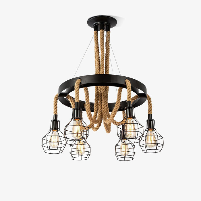 Hemp Rope Industrial Starfall Chandelier - DWHOME