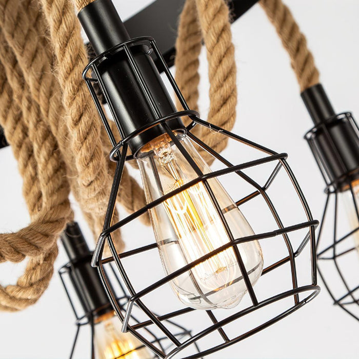 Hemp Rope Industrial Starfall Chandelier - DWHOME