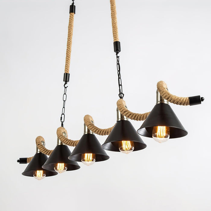 Hemp Rope Industrial Wave Chandelier - DWHOME