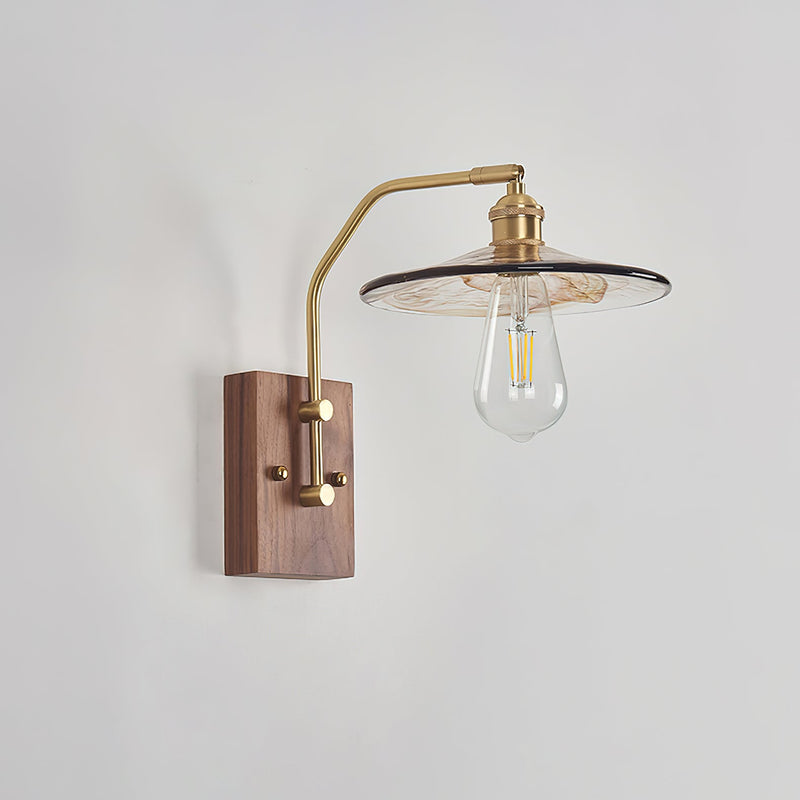 Heritage Walnut Wall Lamp-DWHOME