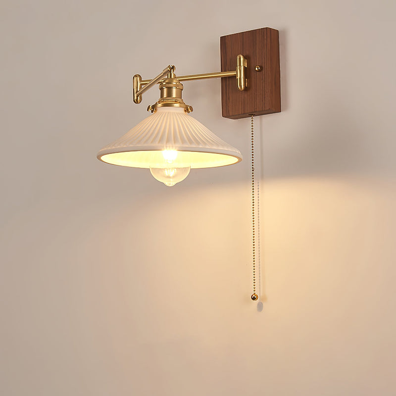 Heritage Walnut Wall Lamp-DWHOME