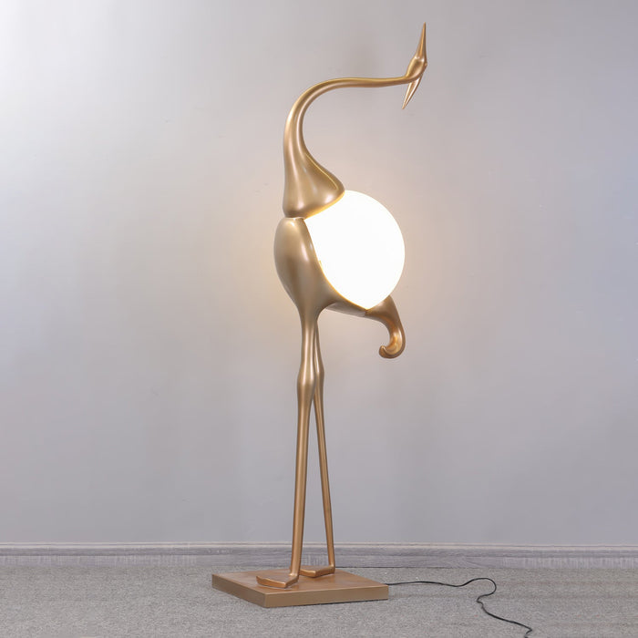 Heron Sculpture Floor Lamp-DWHOME