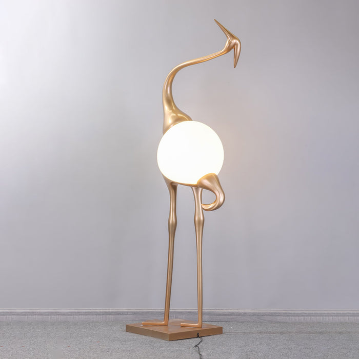 Heron Sculpture Floor Lamp-DWHOME
