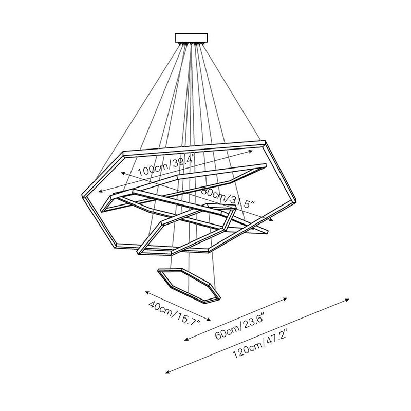 Hexagon Chandelier-DWHOME