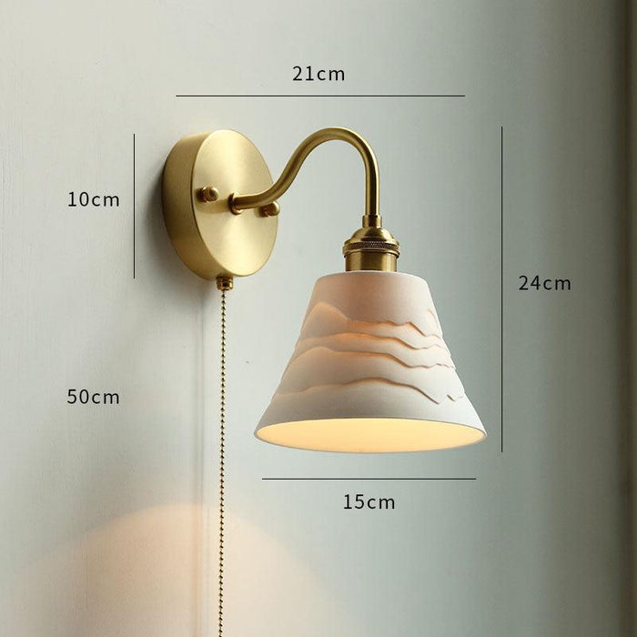 Modern Style Ceramic Pull Chain Wall Light - DWHOME