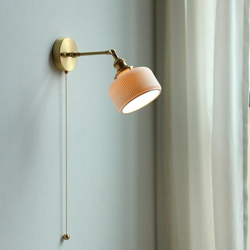 Modern Style Ceramic Pull Chain Wall Light.