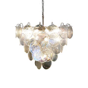 Elegant Murano Disc Iridescent Chandelier-DWHOME