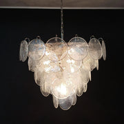 Elegant Murano Disc Iridescent Chandelier-DWHOME
