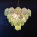 Elegant Green Murano Disc Chandelier-DWHOME