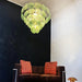 Elegant Green Murano Disc Chandelier-DWHOME