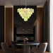 Elegant Green Murano Disc Chandelier-DWHOME
