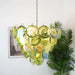 Elegant Green Murano Disc Chandelier-DWHOME