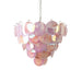 Elegant Pink Murano Disc Chandelier-DWHOME