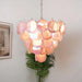 Elegant Pink Murano Disc Chandelier-DWHOME