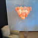 Elegant Pink Murano Disc Chandelier-DWHOME