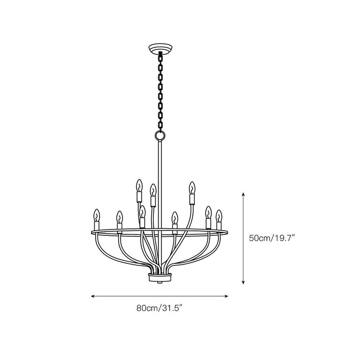 HomePlace Greyson Chandelier-DWHOME