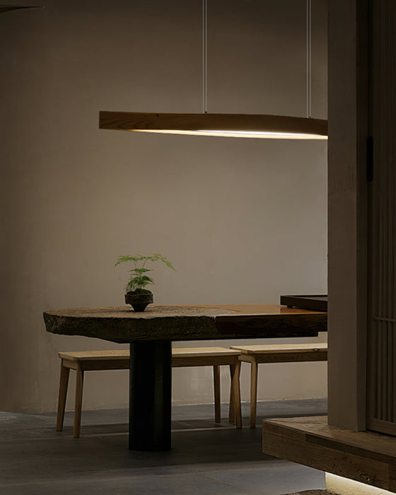 Horizon Linear Wood Pendant Lamp.