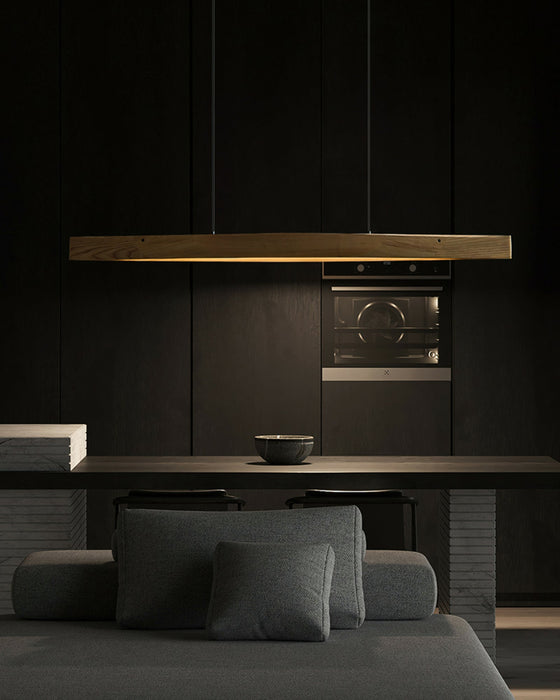 Horizon Linear Wood Pendant Lamp.