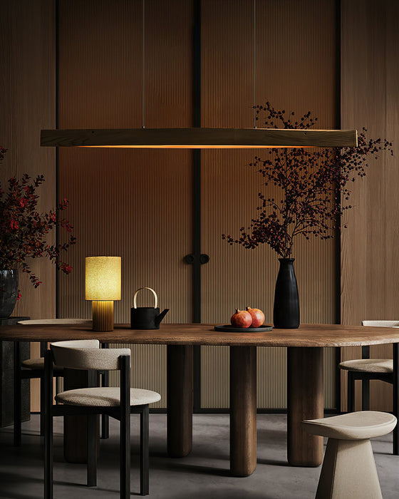 Horizon Linear Wood Pendant Lamp.