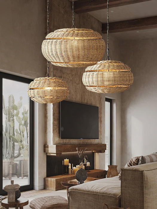 Hues Wicker Pendant Lamp-DWHOME