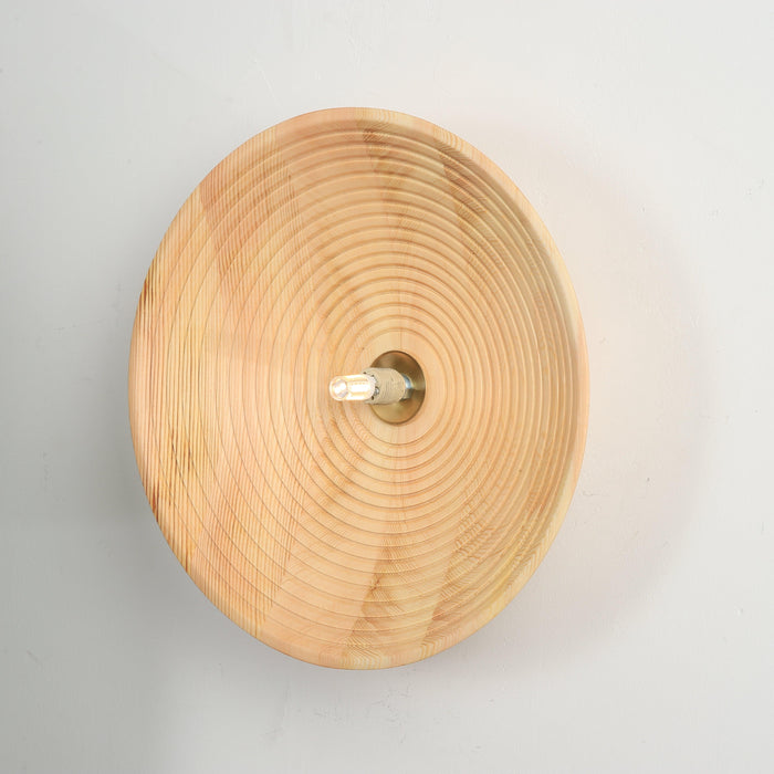 Longleaf Wooden Plate Simple and Elegant Wall Light.