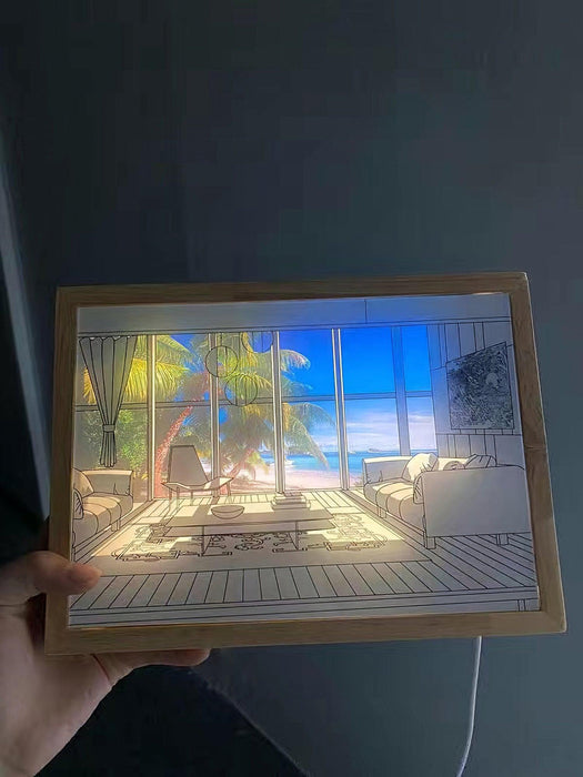 Illuminated Bedside Art Lamp-DWHOME