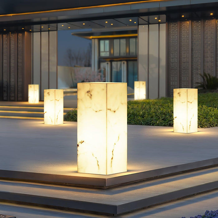 Imitation Marble Cube Outdoor Light - DWHOME