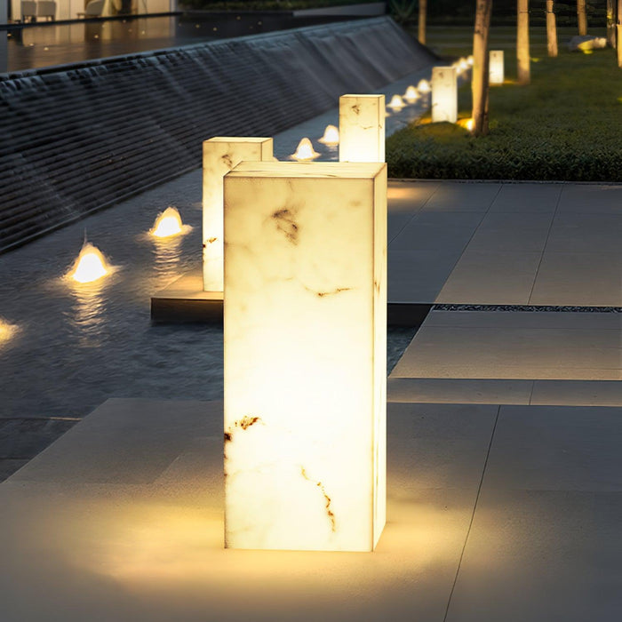 Imitation Marble Cube Outdoor Light - DWHOME