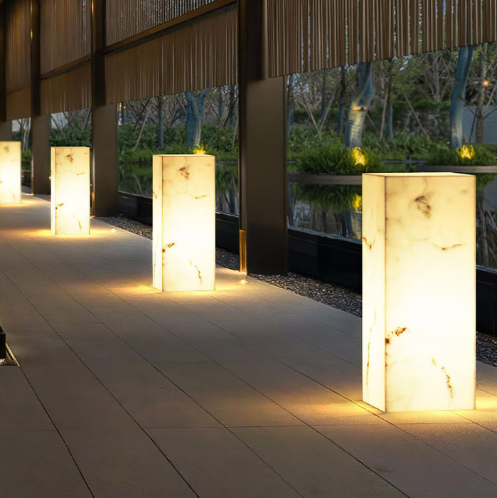 Imitation Marble Cube Outdoor Light - DWHOME