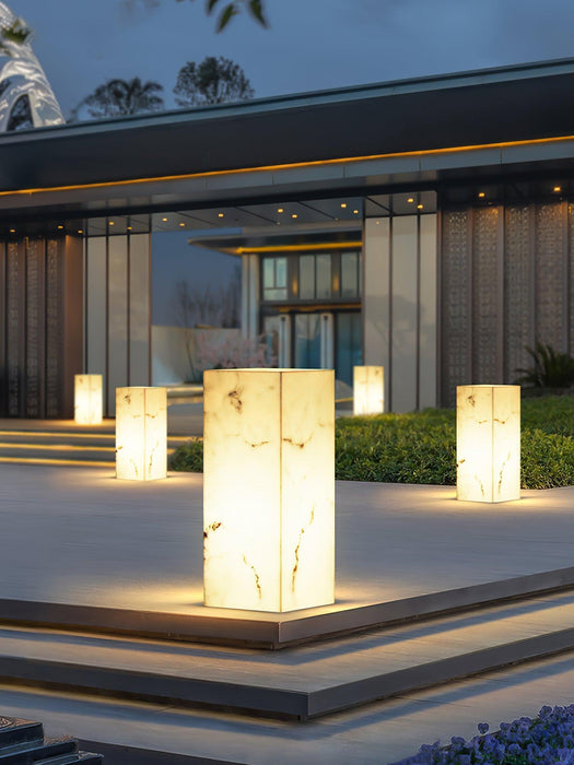 Imitation Marble Cube Outdoor Light - DWHOME