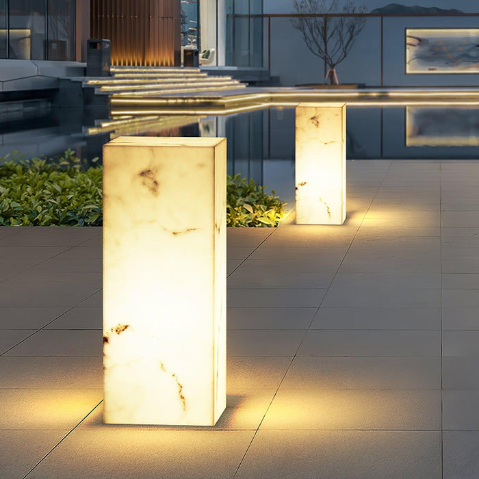 Imitation Marble Cube Outdoor Light - DWHOME