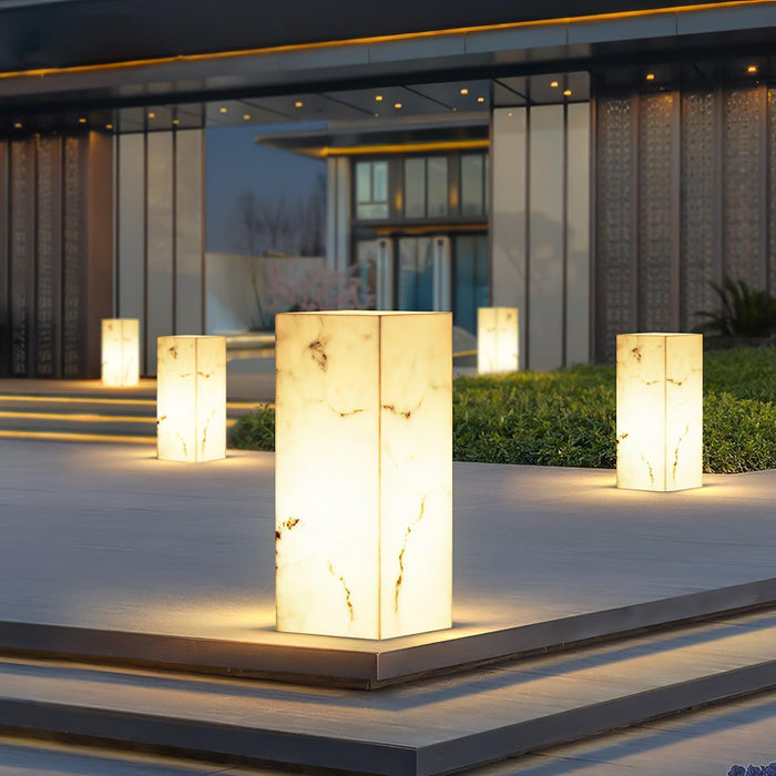 Imitation Marble Cube Outdoor Light - DWHOME