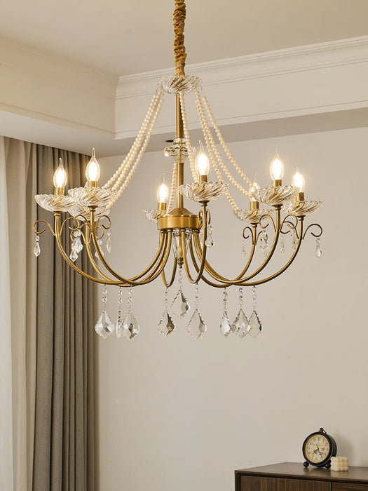 Imperial Pearl Crystal Chandelier-DWHOME