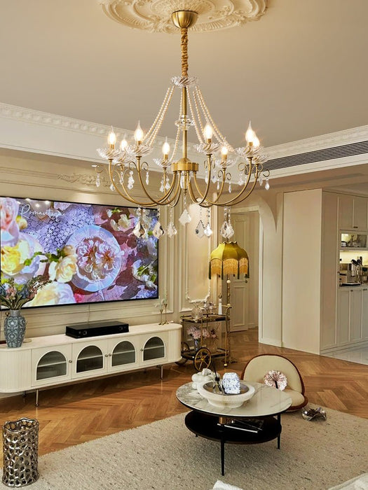 Imperial Pearl Crystal Chandelier-DWHOME