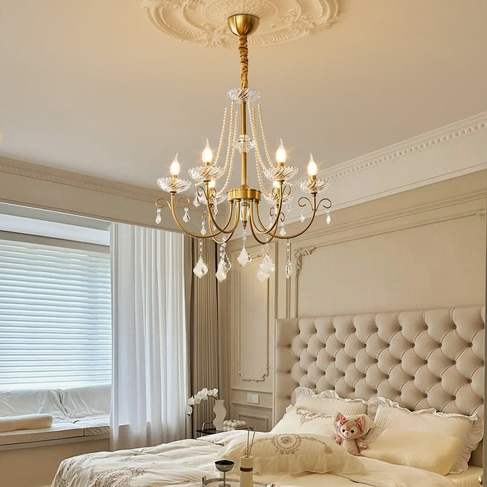 Imperial Pearl Crystal Chandelier-DWHOME