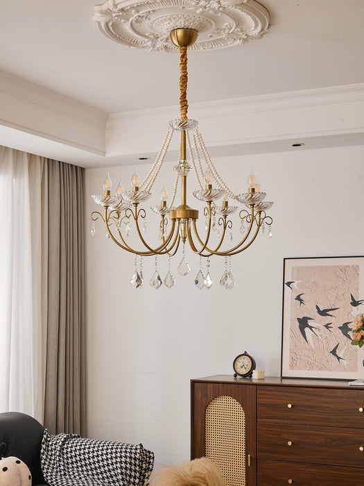 Imperial Pearl Crystal Chandelier-DWHOME