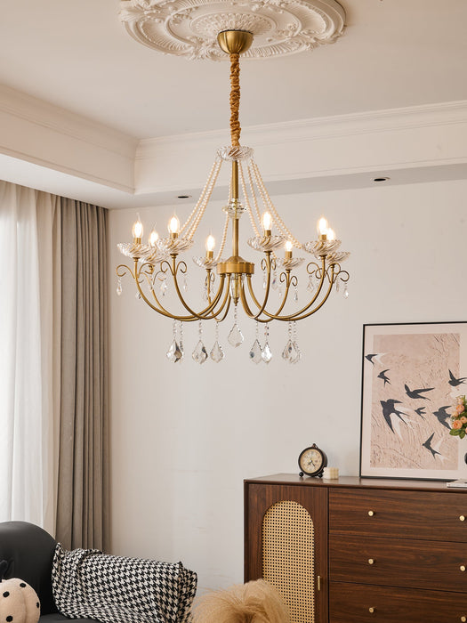 Imperial Pearl Crystal Chandelier-DWHOME