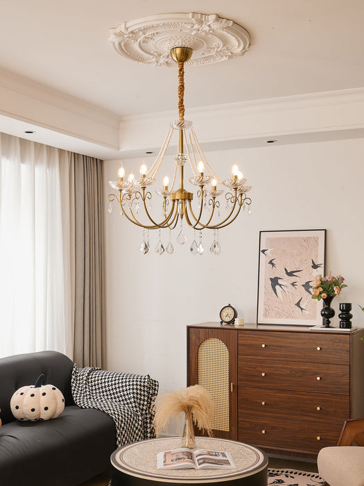 Imperial Pearl Crystal Chandelier-DWHOME