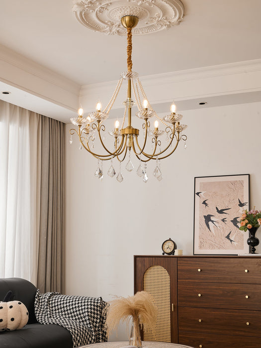 Imperial Pearl Crystal Chandelier-DWHOME