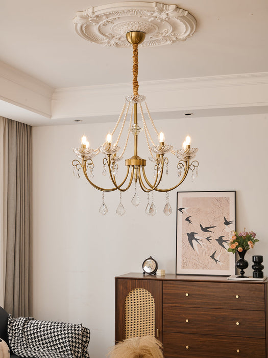 Imperial Pearl Crystal Chandelier-DWHOME