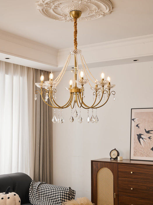 Imperial Pearl Crystal Chandelier-DWHOME