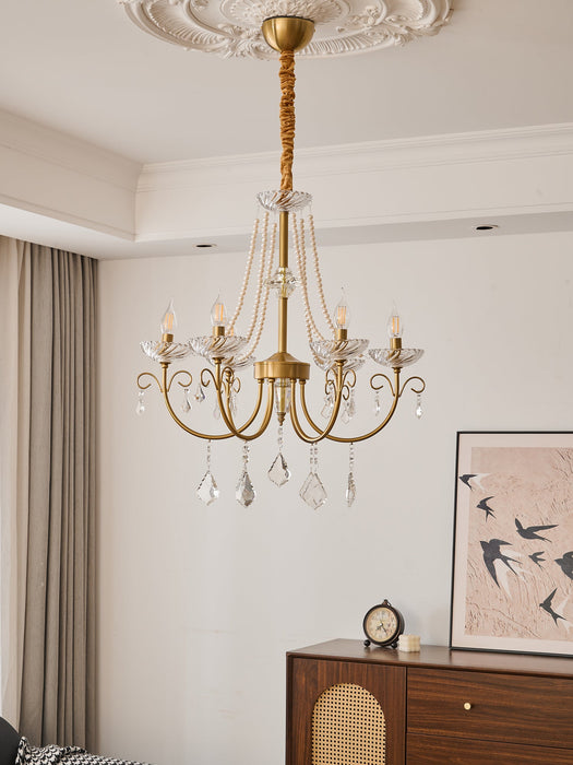 Imperial Pearl Crystal Chandelier-DWHOME